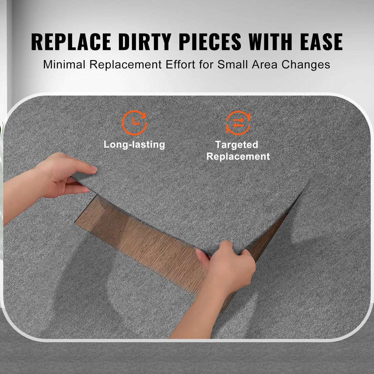 Carpet Tiles Peel and Stick, Squares Self Adhesive Carpet Floor Tile, Soft Padded Carpet Tiles, Easy Install DIY for Bedroom Living Room Indoor Outdoor (9Tiles, Light Gray)