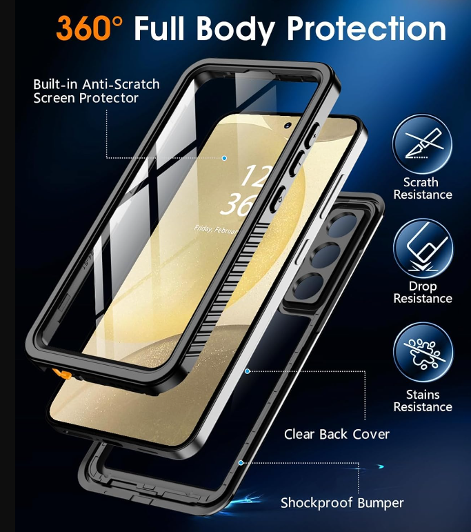 Samsung Galaxy S24 Waterproof Shockproof Case