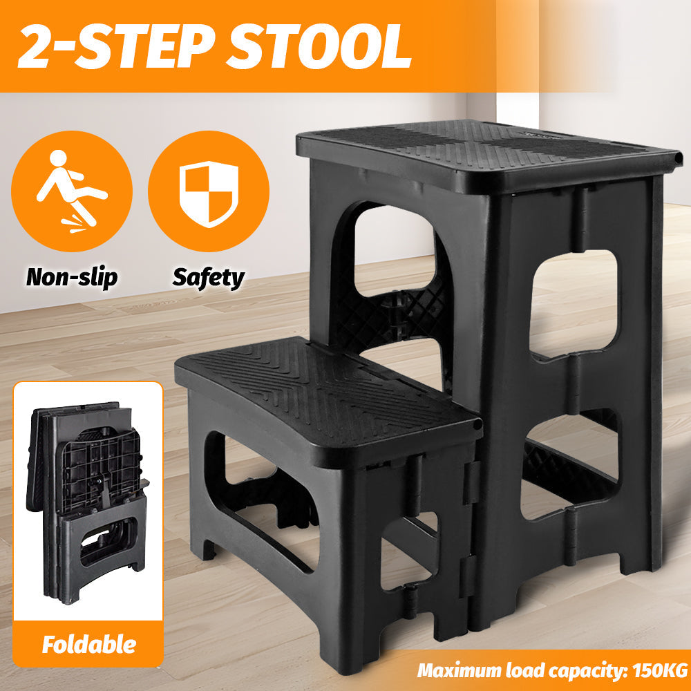 Multipurpose Portable Folding 2 Step Stool Step Stool Kitchen Household Car RV