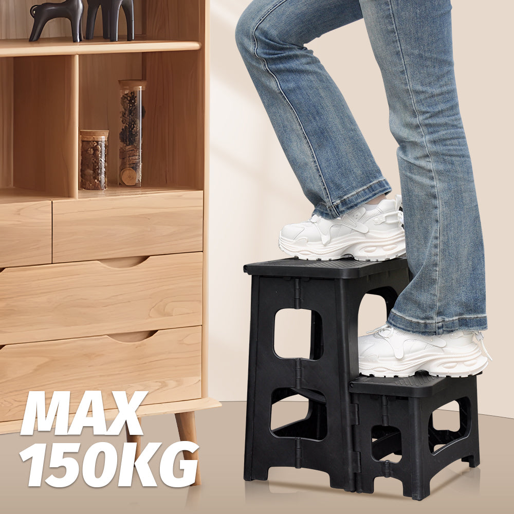 Multipurpose Portable Folding 2 Step Stool Step Stool Kitchen Household Car RV