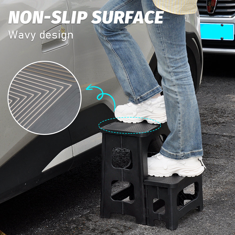 Multipurpose Portable Folding 2 Step Stool Step Stool Kitchen Household Car RV