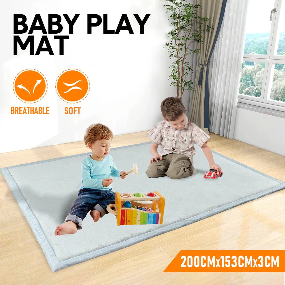 Tatami Memory Foam Mat Baby Playmat Coral Velvet Relaxing - V985-BABYPLAYMAT