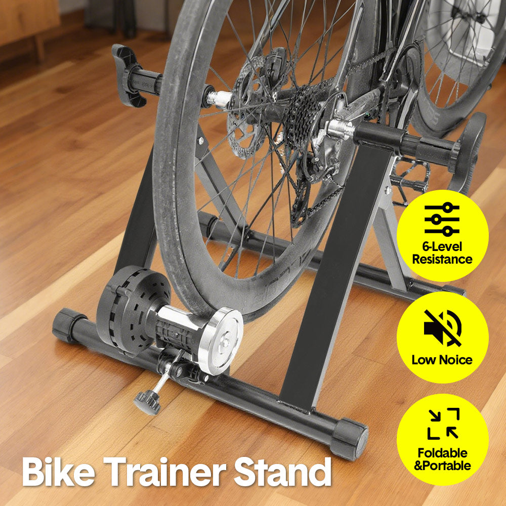 Portable Indoor Exercise Bike Trainer Stand Stand 6 Noise Reduction Wheel