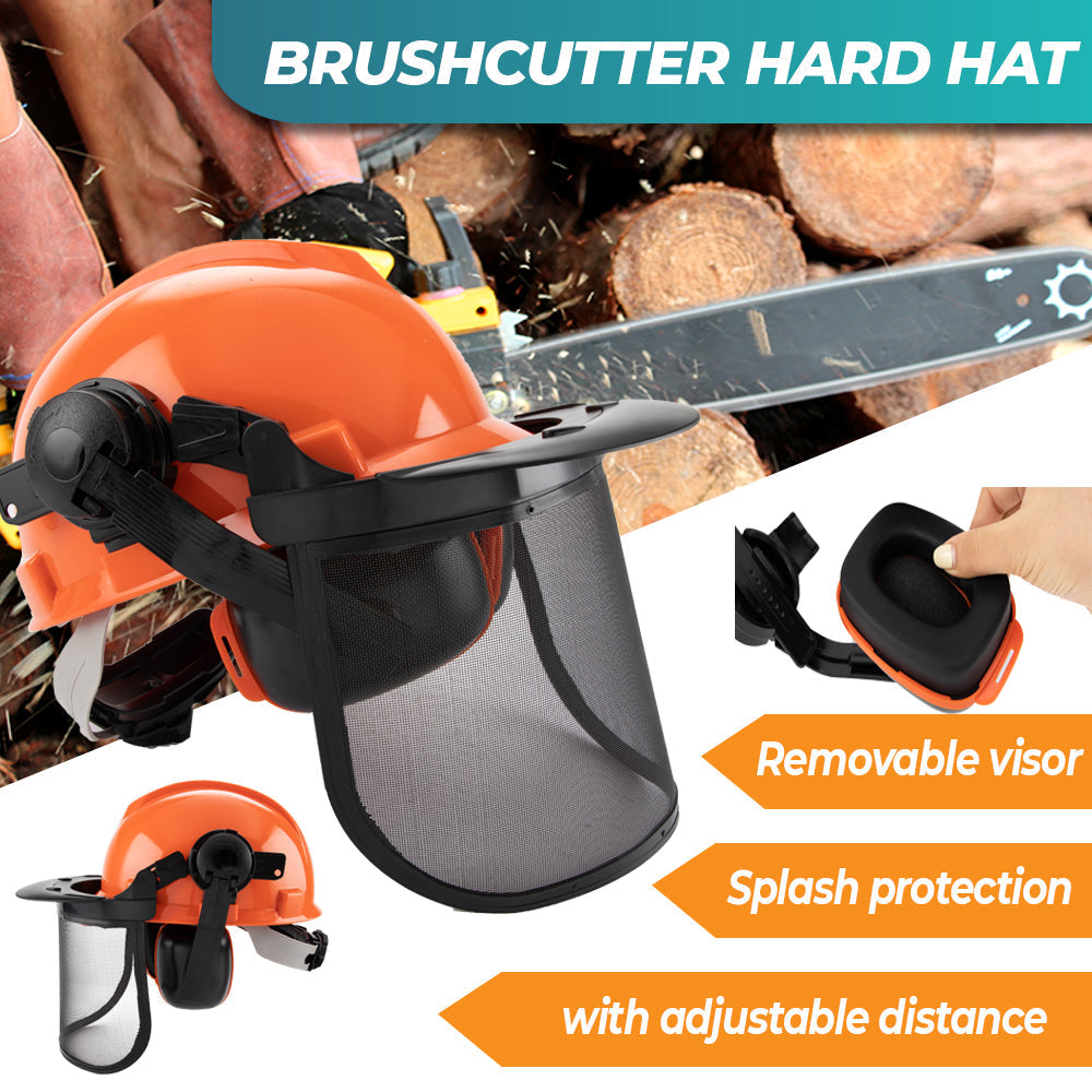 Chainsaw Brushcutter Hard Hat Safety Helmet Face Edge Trimming CE Approved
