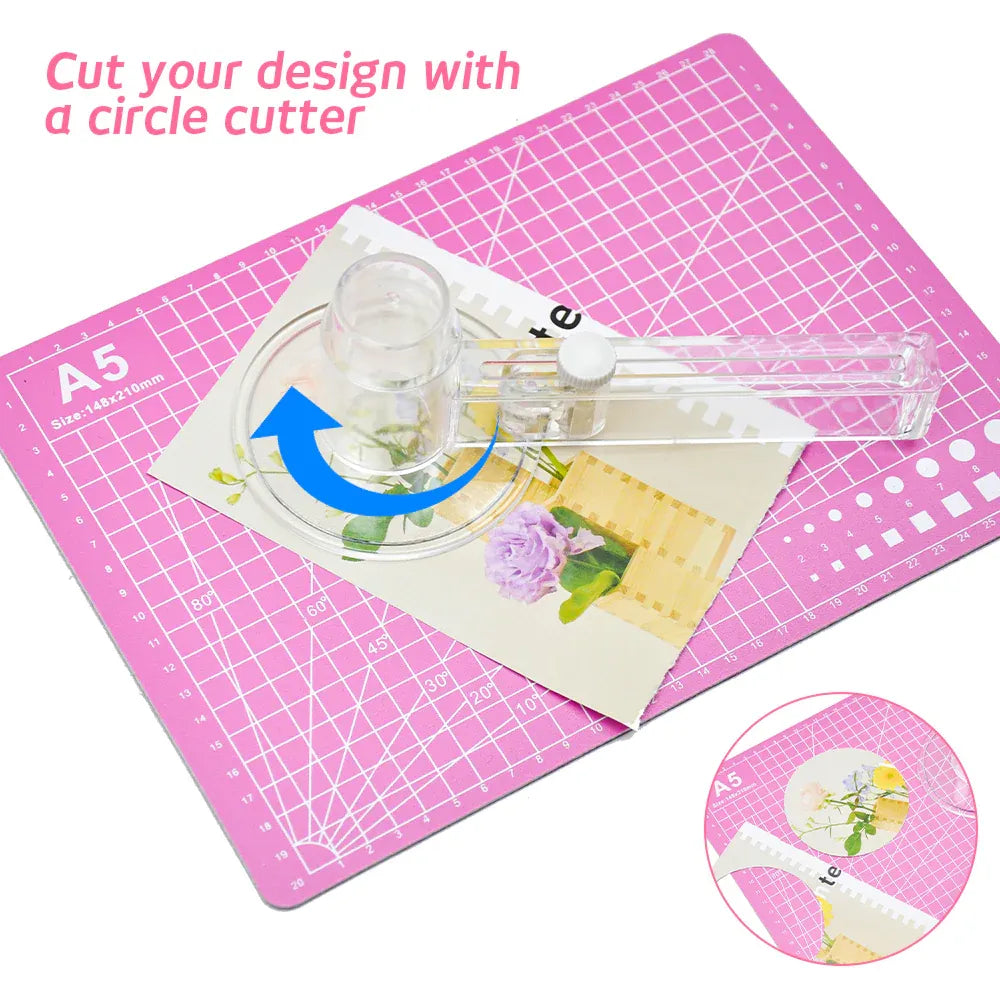 58mm Button Maker Machine DIY Badge Making Pin Press Machine w/ All Magnets Pink