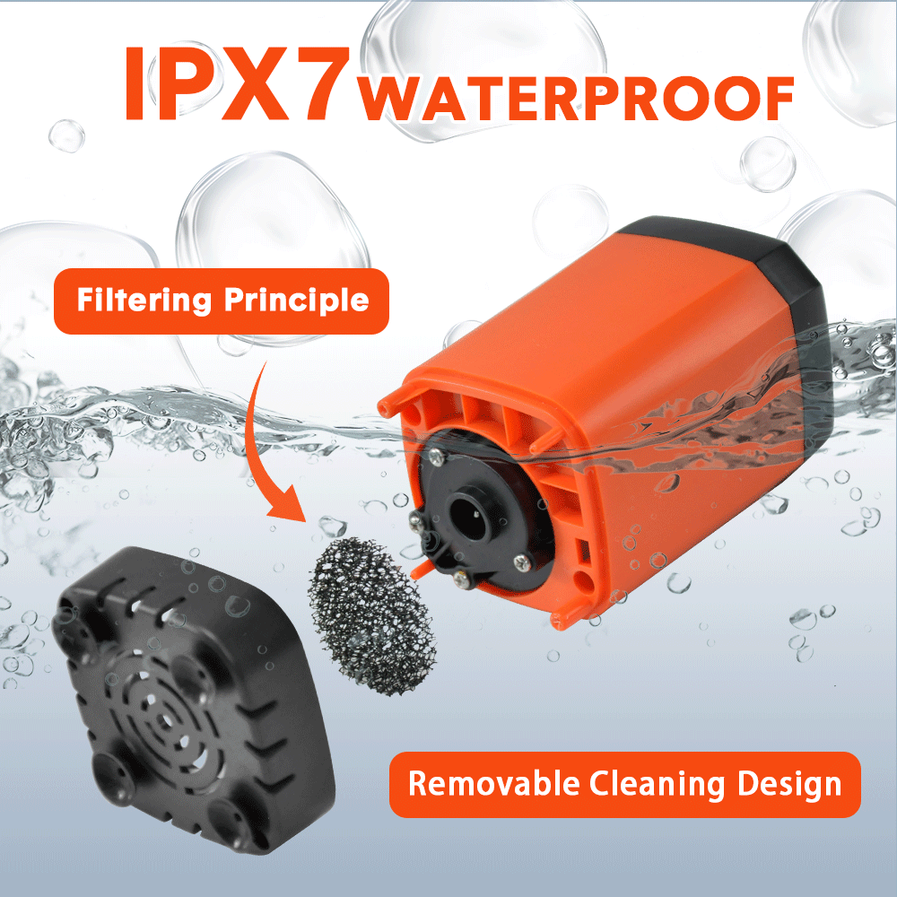 Camping Shower IPX7 Waterproof Shower Water Battery Camping Hiking Traveling