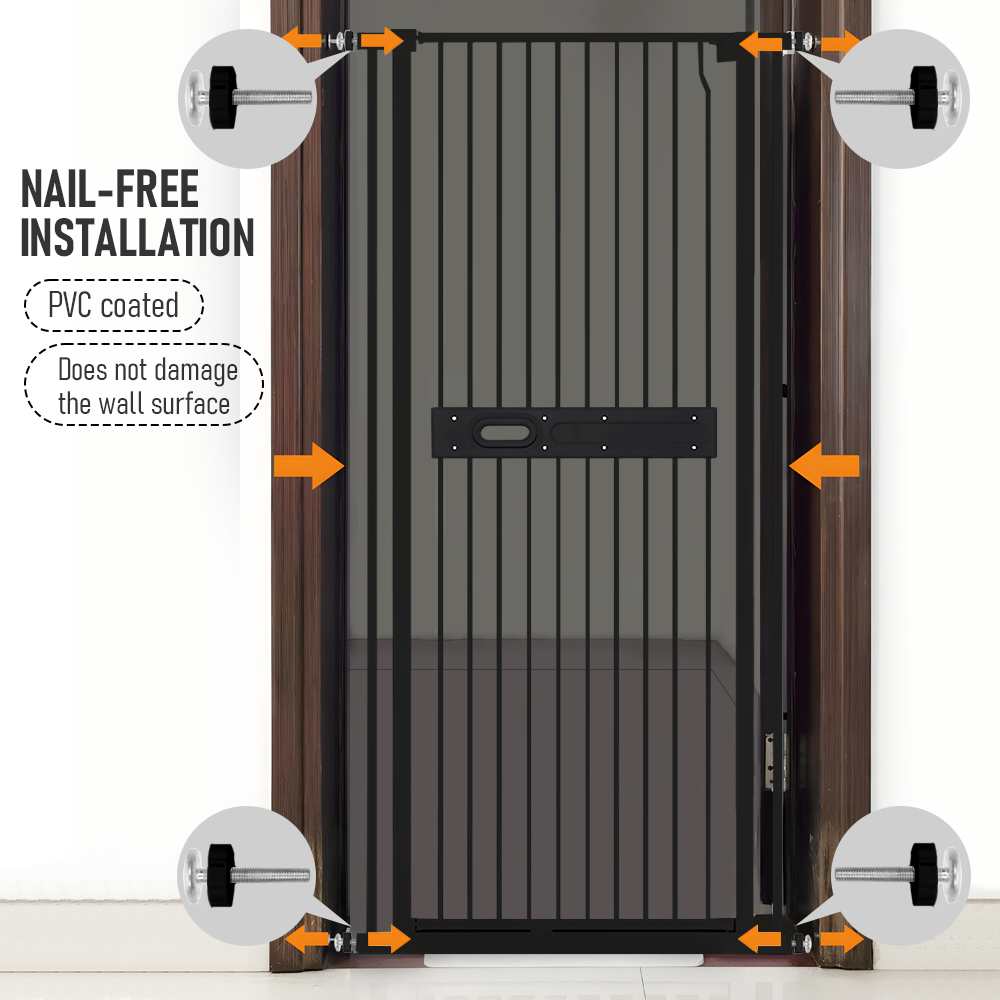Alston Extra Tall 150cm Baby Pet Security Gate Balck Safety Gate - 626415