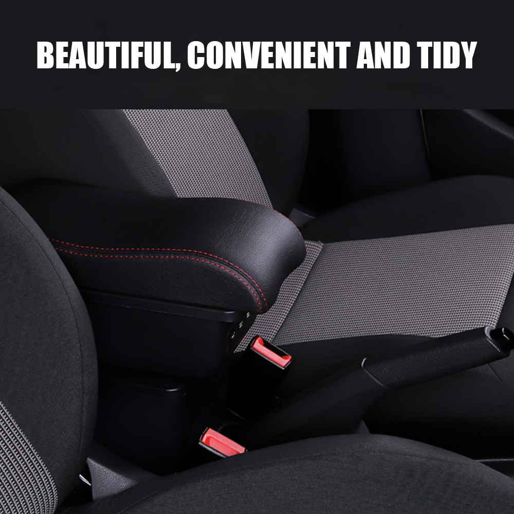 Suzuki Swift Central Storage Car Double Layer Black USB Cable 2005-2021 Center