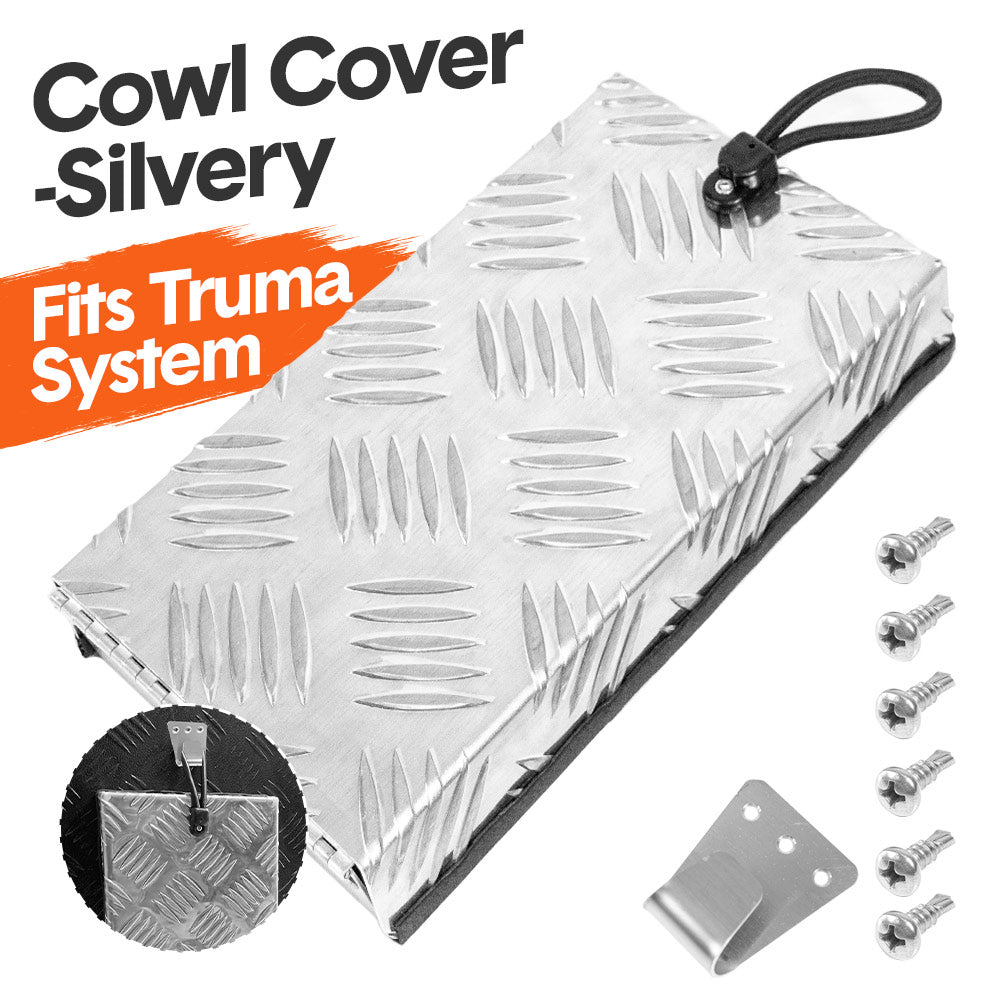 Truma Cowl Cover Silver Universal Aluminum Checker Truma Water Heater 27x15x4cm