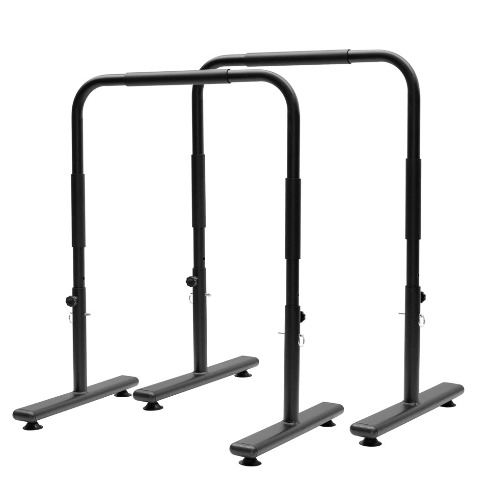 Set of 2 Functional Fitness Dip Stands Station Height Dip Gym Strength Training