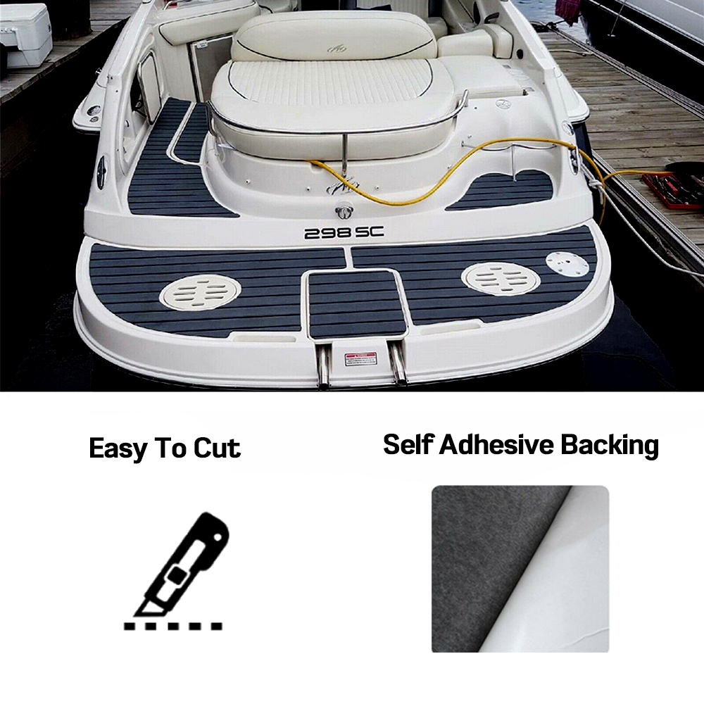 EVA Foam Boat Flooring Mat Decking Boat Flooring Surfboard 240cmx90cm Dark Grey
