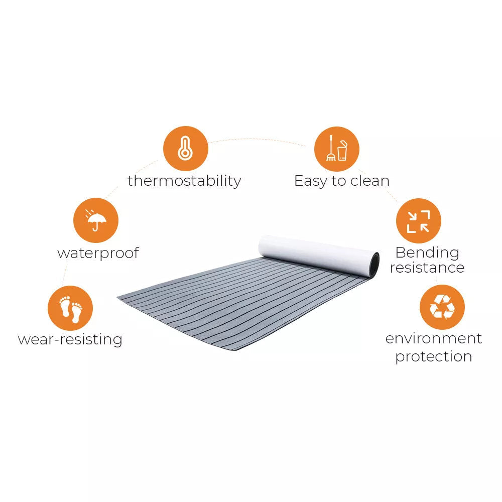 EVA Boat Flooring Mat Boat Mat Boat Flooring Yacht Kayak Surfboard 240cmx90cm