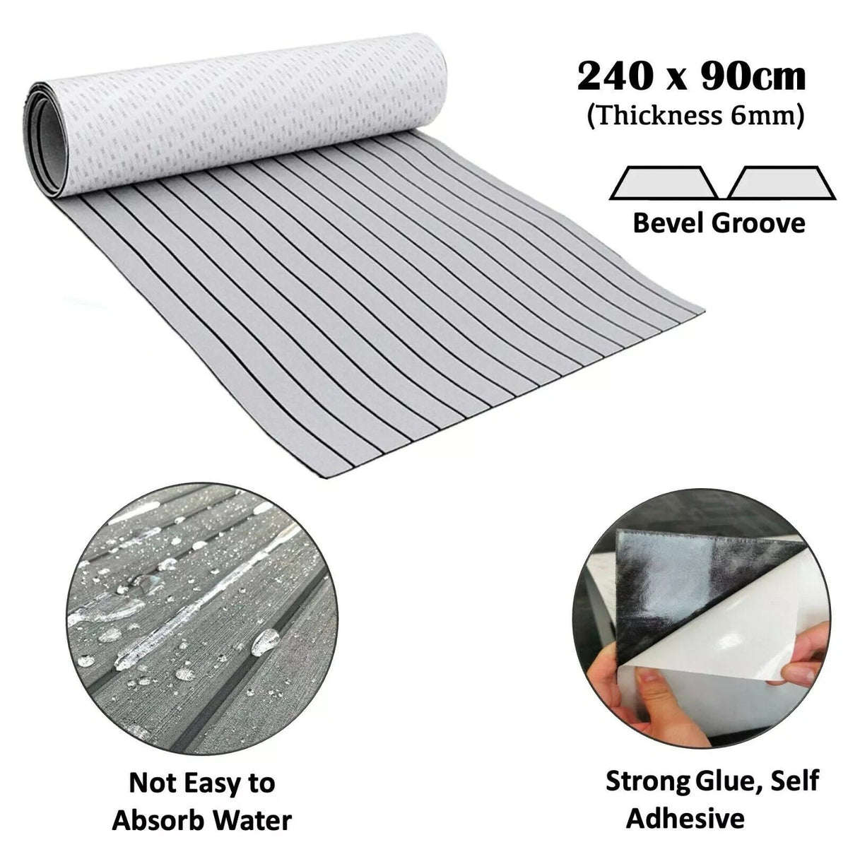 EVA Boat Flooring Mat Boat Mat Boat Flooring Yacht Kayak Surfboard 240cmx90cm