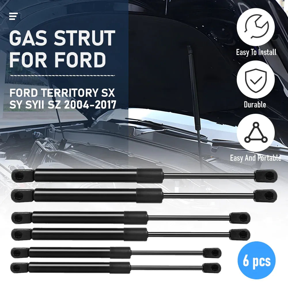 6pcs Premium Gas Struts Kit Ford Anti Rust Easy Install 2004-2011 Bonnet