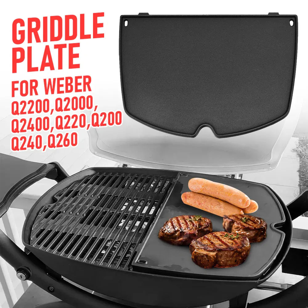 Cast Iron BBQ Q200 Q220 Q240 Q260 Q2000 Q2200 Q2400 Non stick Cooking 38.5x27cm