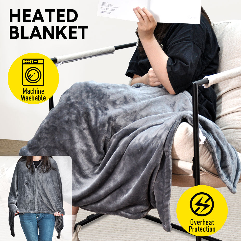 Electric Heated Blanket Washable 10W Heated Soft USB 3 Level Temperature Setting