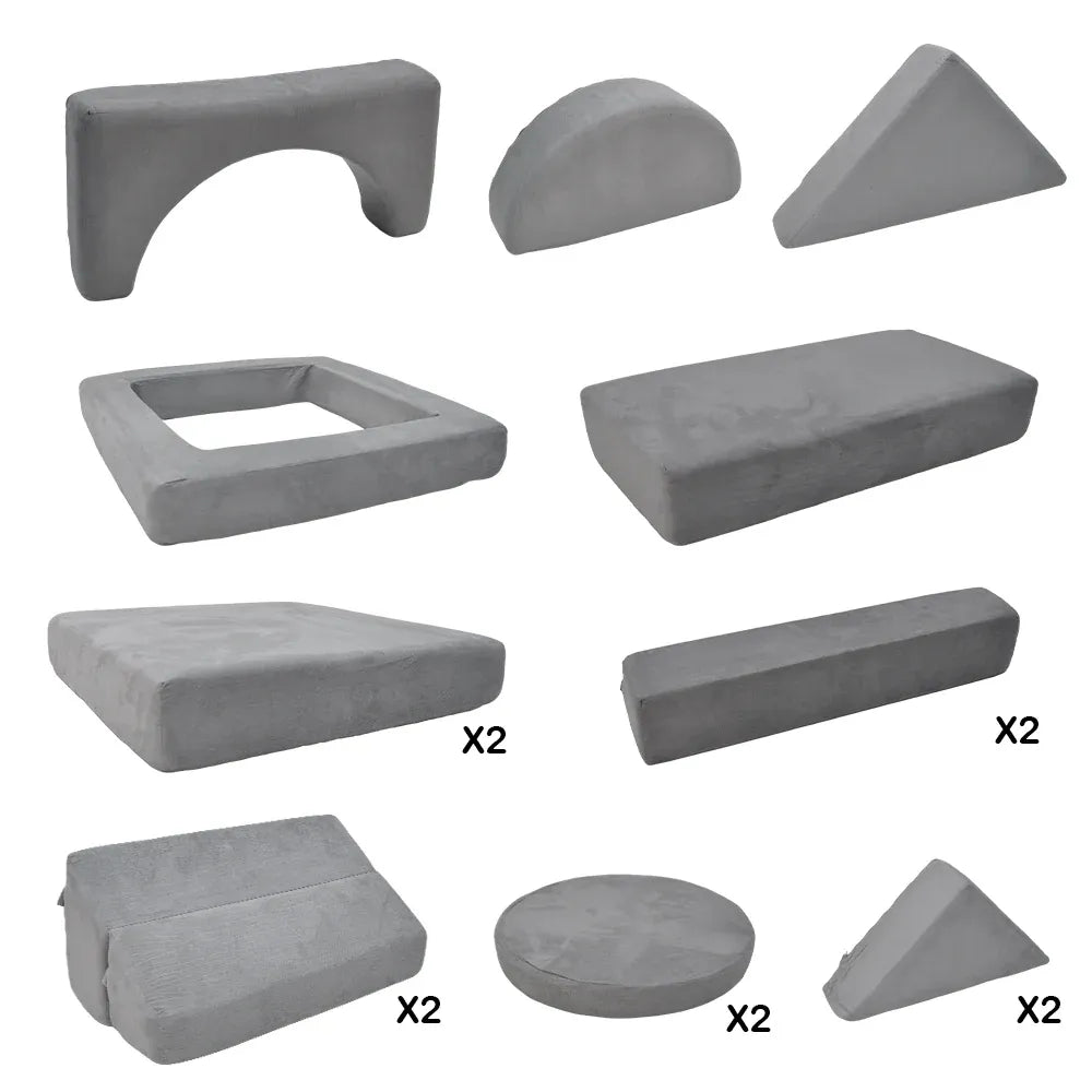 17Pcs Modular Kids Play Sofa Toddler Couch Play Bedroom Playroom Living Room