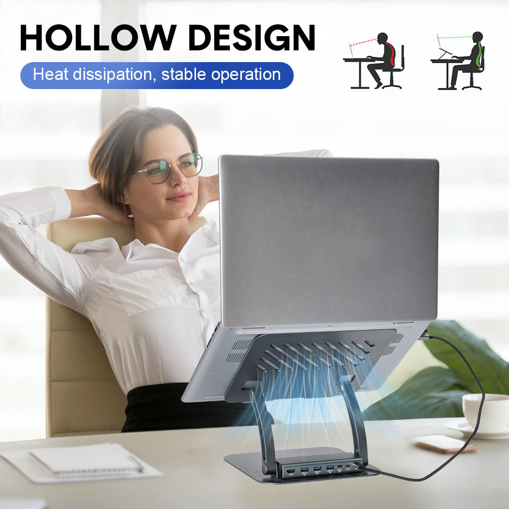 7 1 Laptop Stand Docking Station Laptop 360 USB C USB 3.0 M1 M2 M3 HP ASUS DELL
