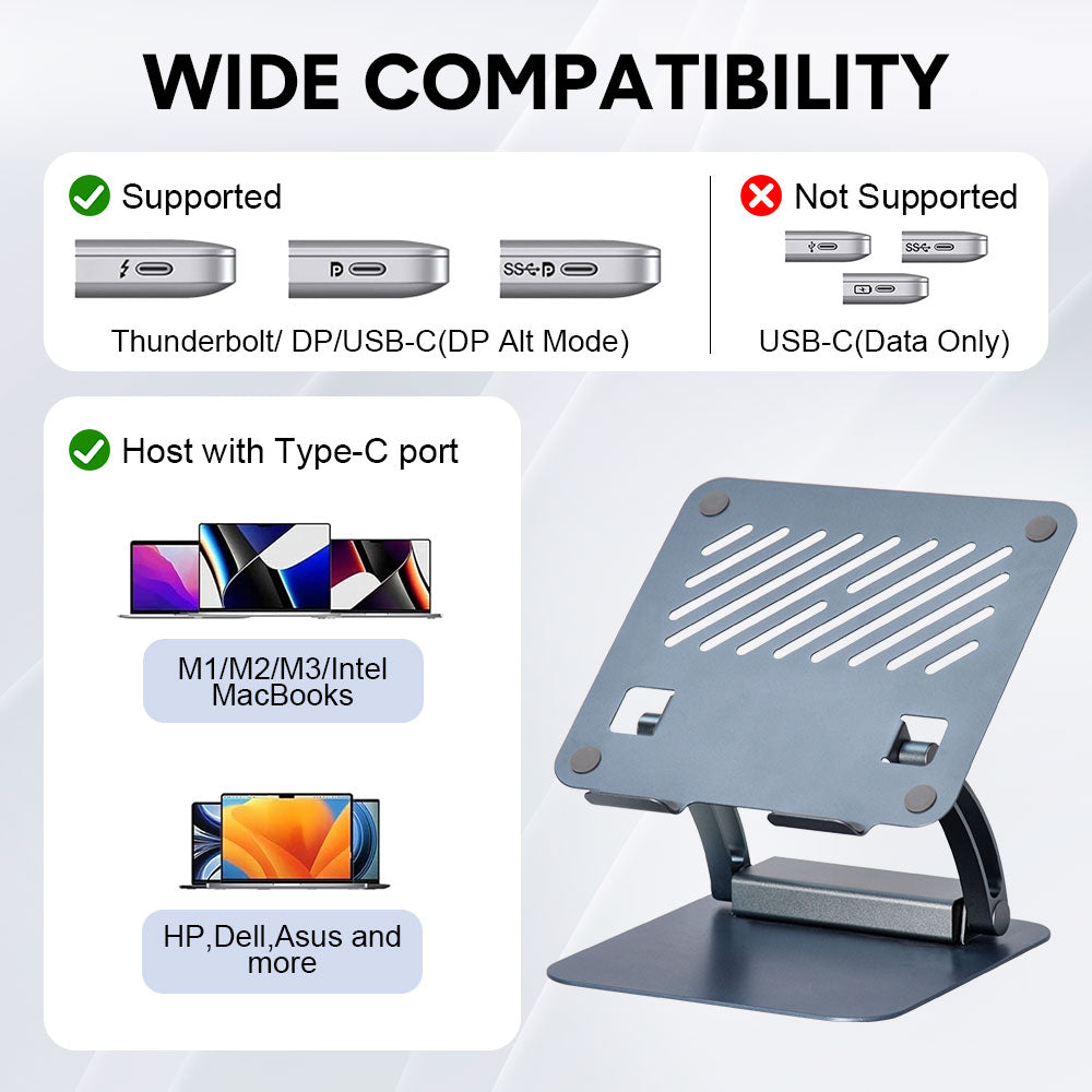 7 1 Laptop Stand Docking Station Laptop 360 USB C USB 3.0 M1 M2 M3 HP ASUS DELL