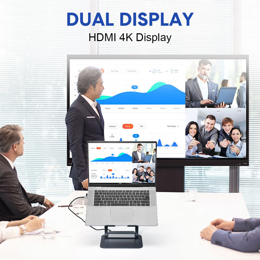 7 1 Laptop Stand Docking Station Laptop 360 USB C USB 3.0 M1 M2 M3 HP ASUS DELL