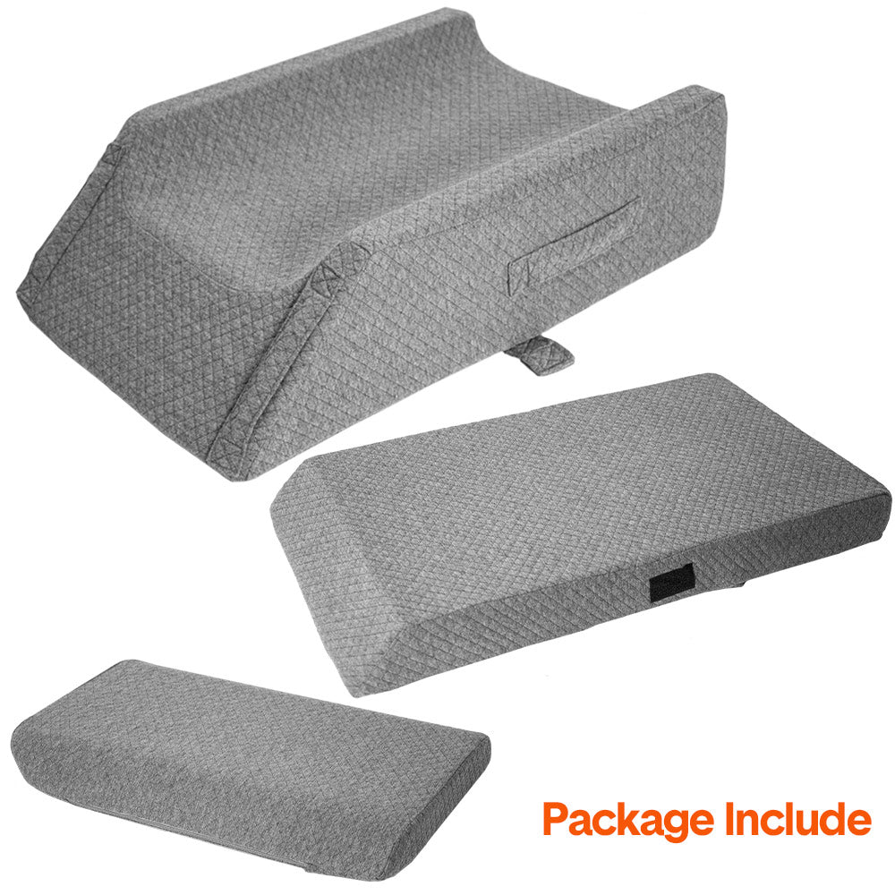 Leg Wedge Ergonomic Booster 3 Height Memory Foam Leg Recovery Pain Relief