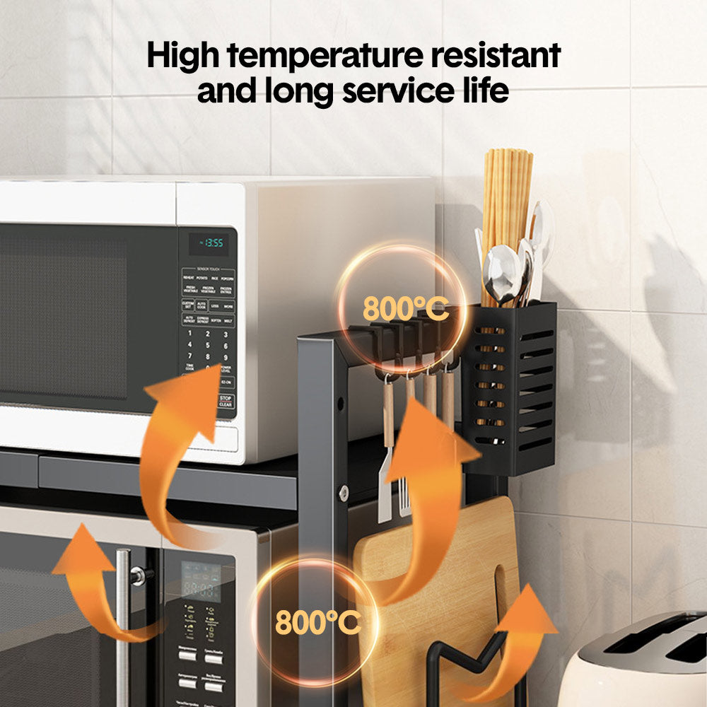 3 Tier Microwave Stand Oven Rack Height & Extendable 6 Counter Max Load 75Kgs