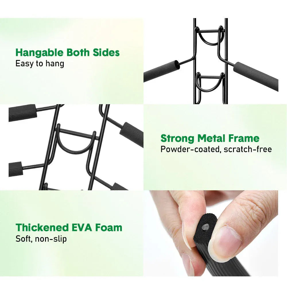 8 Sets Magic Clothes Hangers Detachable 5 1 Multilayer Carbon Wardrobe Closet