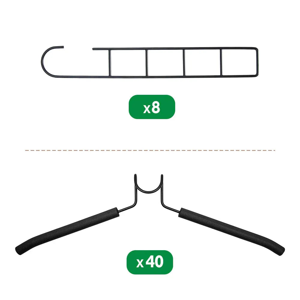 8 Sets Magic Clothes Hangers Detachable 5 1 Multilayer Carbon Wardrobe Closet