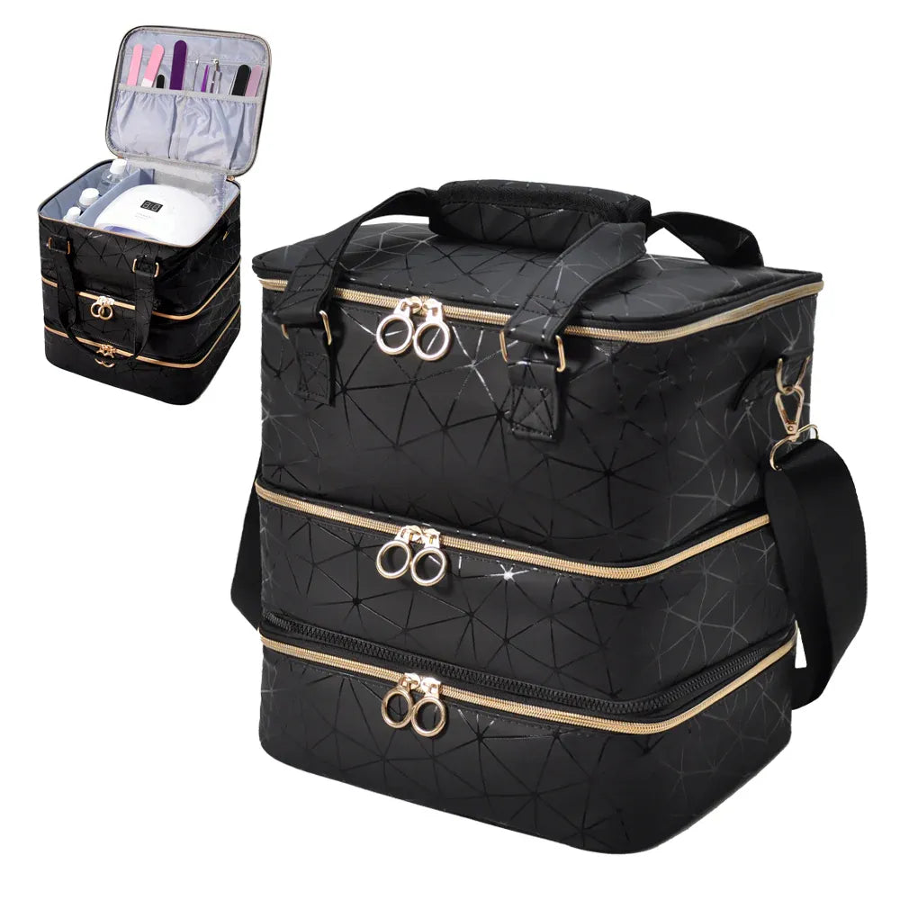 3 Layer Nail Polish Organizer Holds 84 Nail Nail Tools Travel Carrying Case