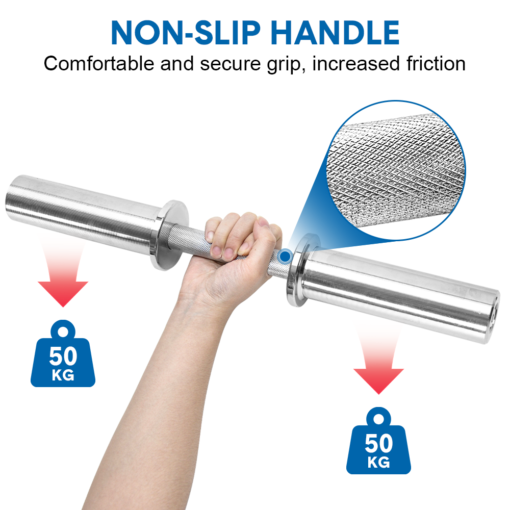 Olympic Barbell Bar 50cm Dumbbell Pair 100kg 2 Olympic Strength Training