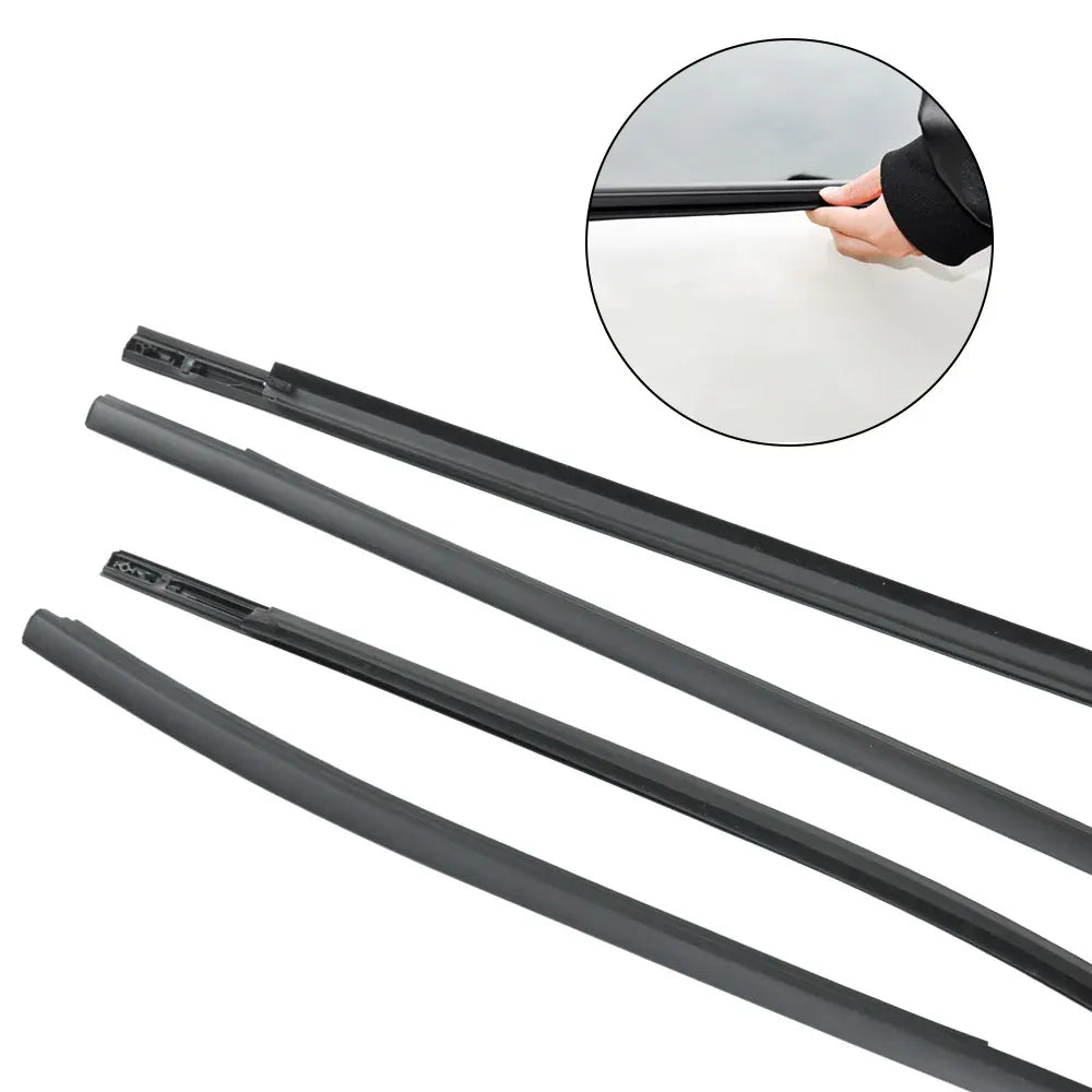 Outer Door Weather Window Modification Accessories Black 4Pcs 2019-2023 Series