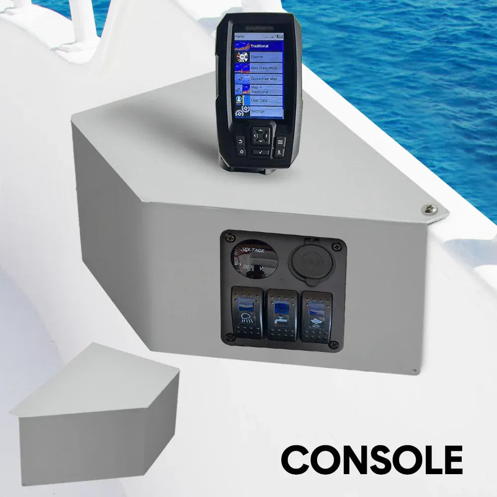 Side Console Boat Switch Panel Sounder Mount Finder Mount Oxidation Aluminium