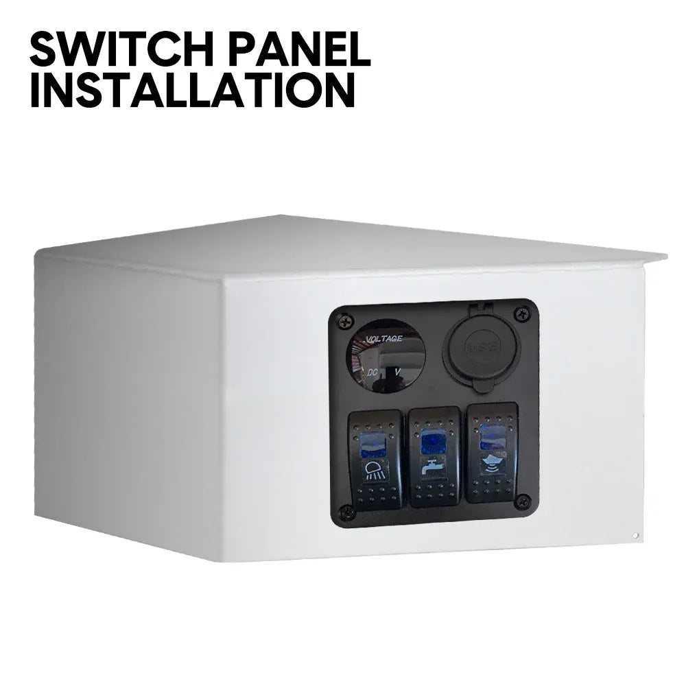 Side Console Boat Switch Panel Sounder Mount Finder Mount Oxidation Aluminium