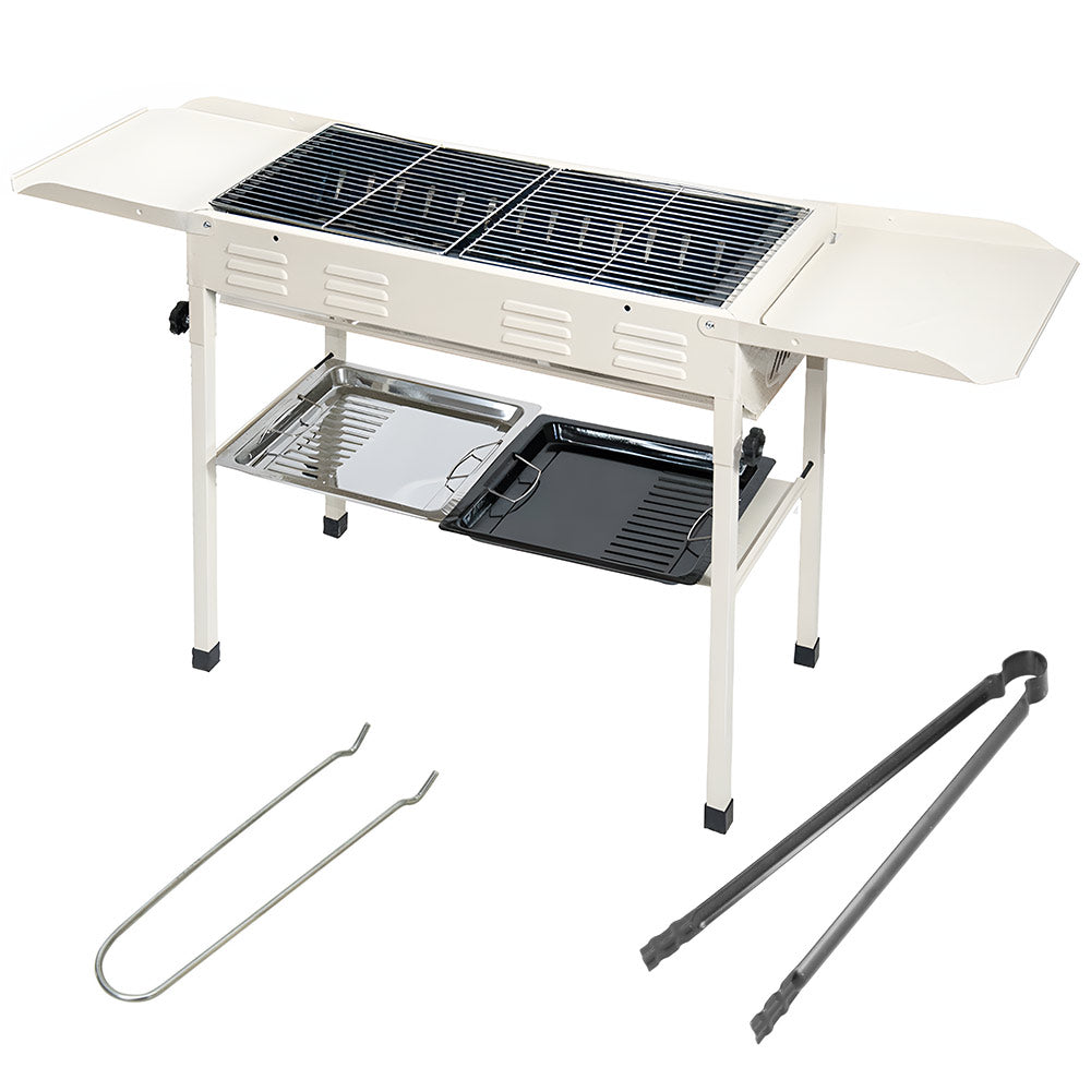 Portable Large Barbecue Charcoal Grill Stove Grill 2 Grill 2 Tong Camping Patio