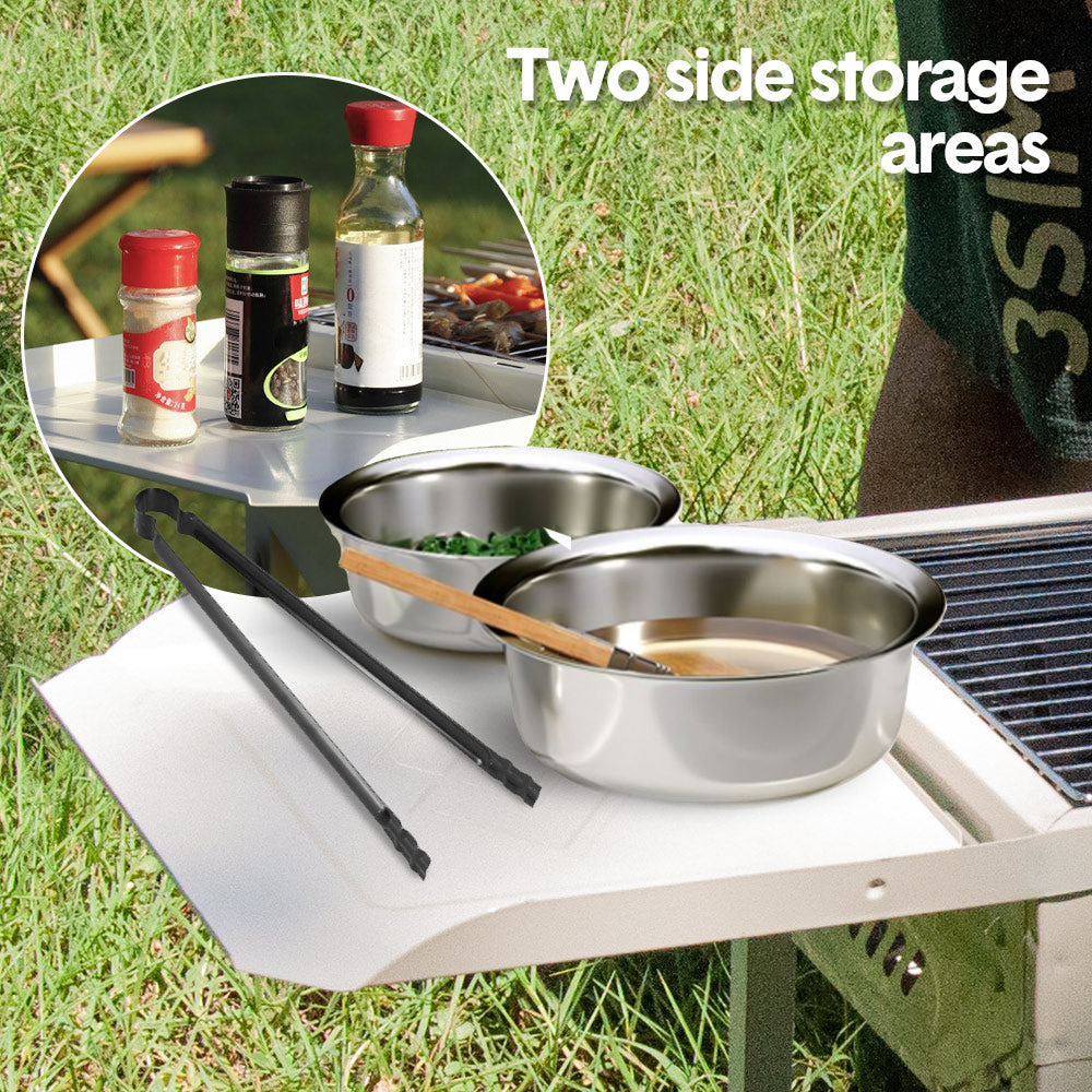 Portable Large Barbecue Charcoal Grill Stove Grill 2 Grill 2 Tong Camping Patio