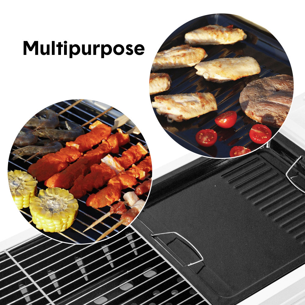 Portable Large Barbecue Charcoal Grill Stove Grill 2 Grill 2 Tong Camping Patio
