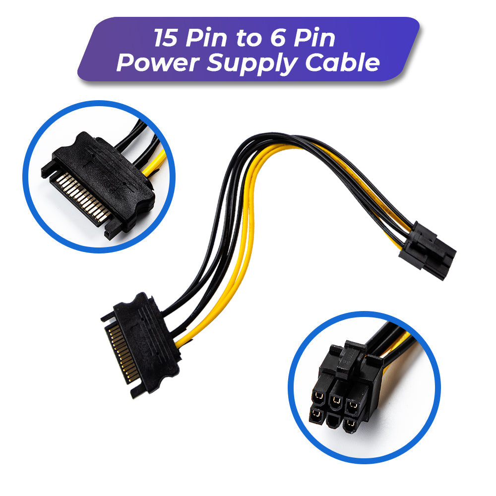 PCIe 1X 16X Riser Extender Kit Aussie Gold 6 60cm USB3 Fixed Buckle Stable Power