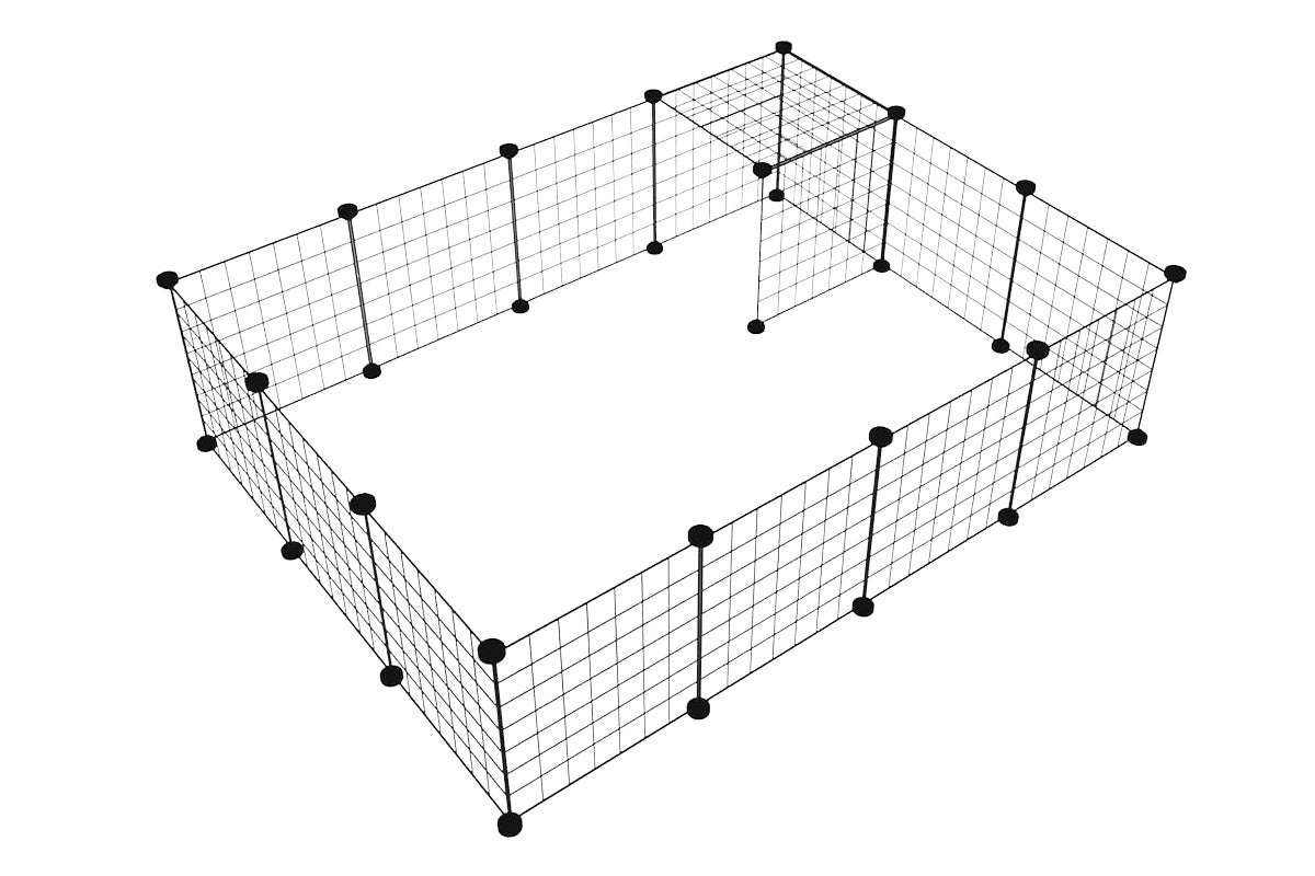 Pet Playpen Foldable Metal Pet Cage Enclosure Puppy Fence 16 Small Turtle Black