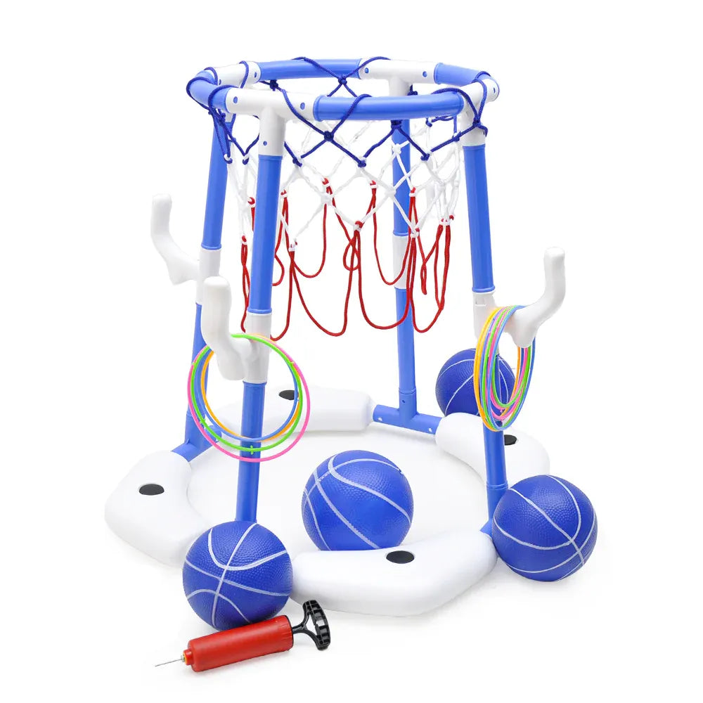 Pool Basketball Hoop Set Floating Swimming Pool Toys Inflatable 4 12 Kids Adults