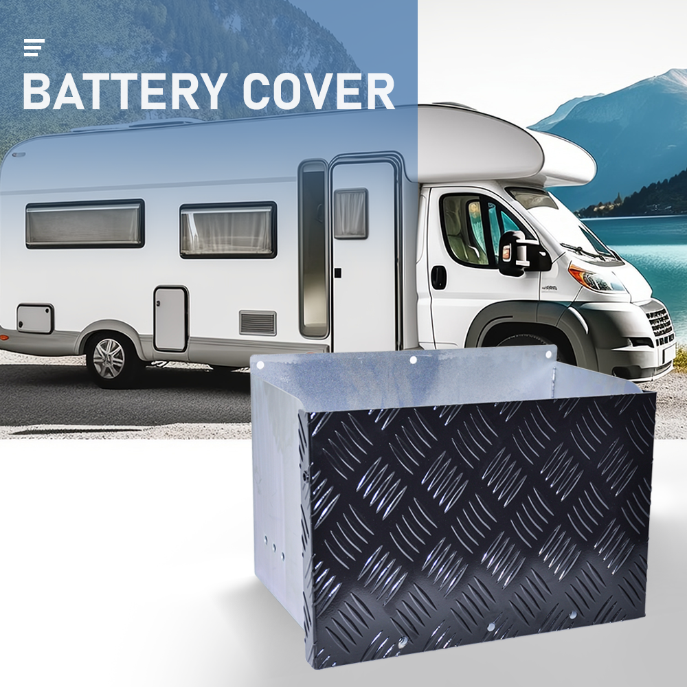 Battery Box Set Sturdy Galvanized Trailer battery 160mm 350mm wide Height 250mm