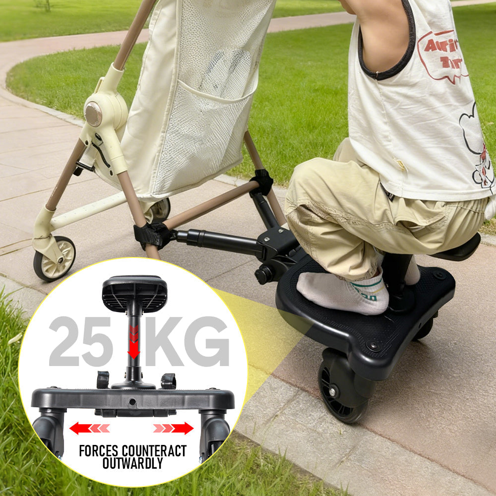 Universal Pram Board Seat & Stand Up Buggy Board Pushchair Seat Children Up 25kg