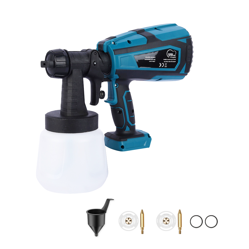 1400ml Cordless High Pressure Spray Gun Flow Spray Gun 2 21V Battery Skin Only
