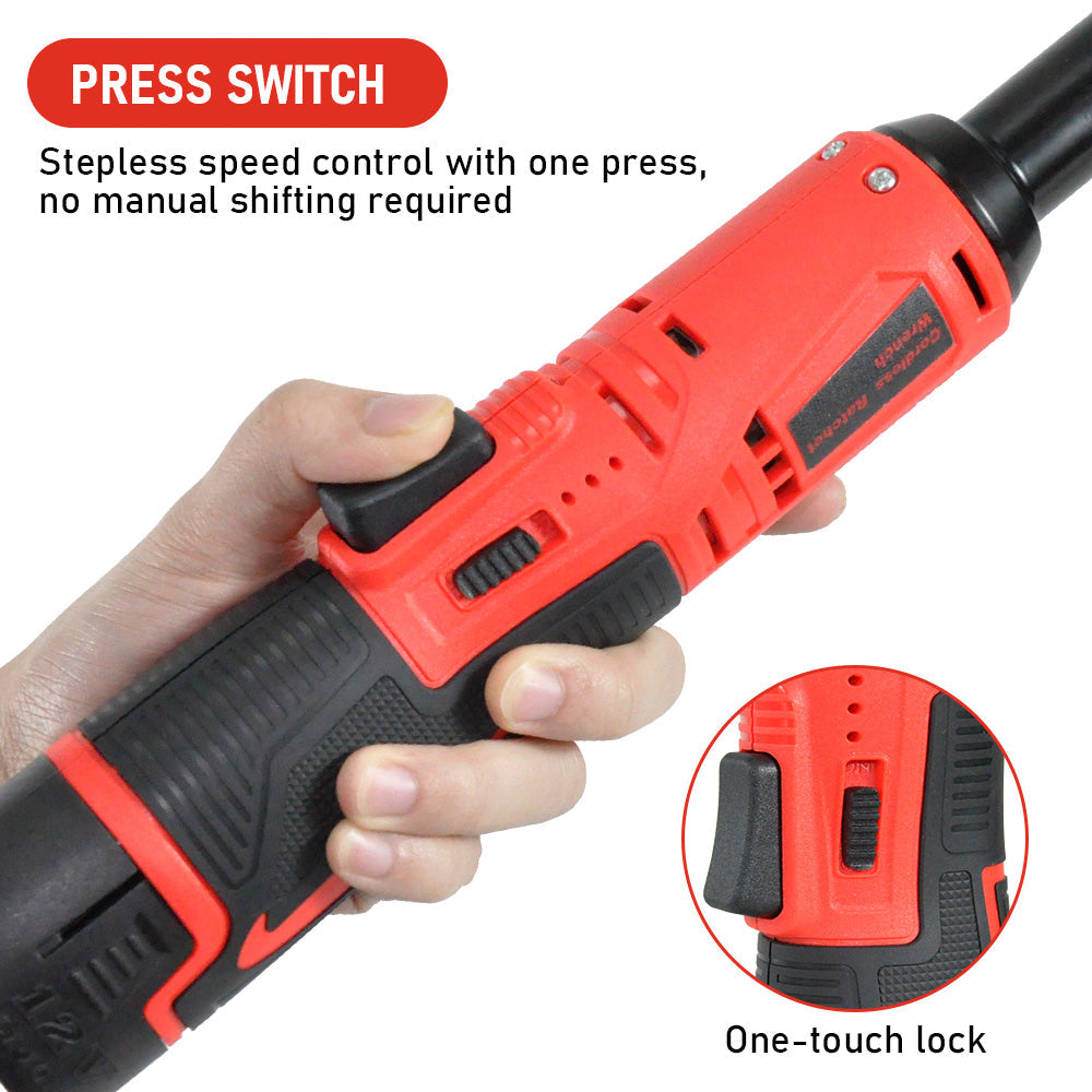 Cordless Electric Ratchet Wrench 12V Electric Ratchet Wrench 3 8inch 400 Charger