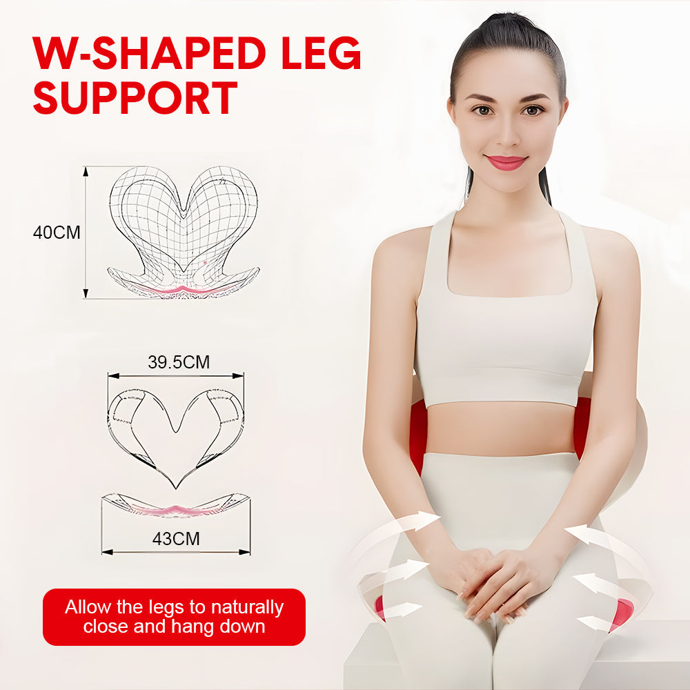 BKT Cushion Portable Ergonomic Lower Back Seat Lumbar 110kg Seat Red Heart