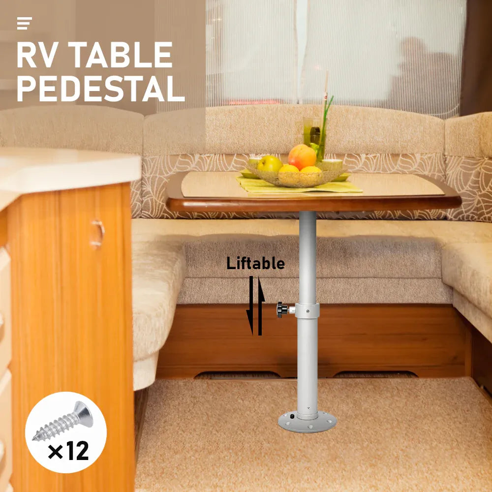 Table Pedestal Telescopic Furniture Leg Height RV Boat Caravan Motorhome 46-70cm