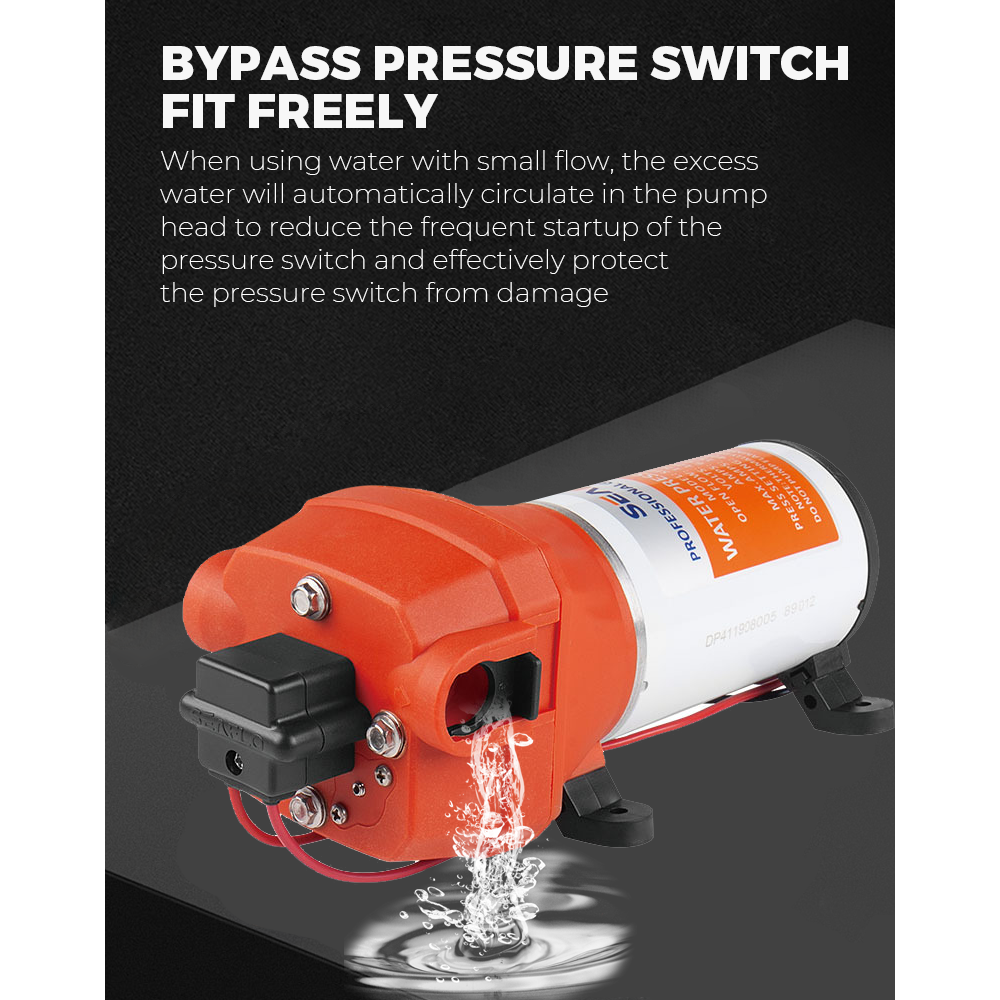 SEAFLO 12V Water Pump Pressure Pump 4.5Gallons Water Boat Yacht
