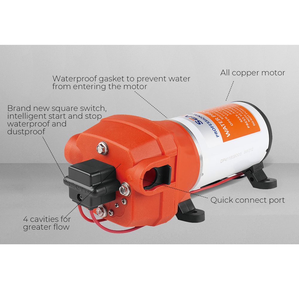 SEAFLO 12V Water Pump Pressure Pump 4.5Gallons Water Boat Yacht