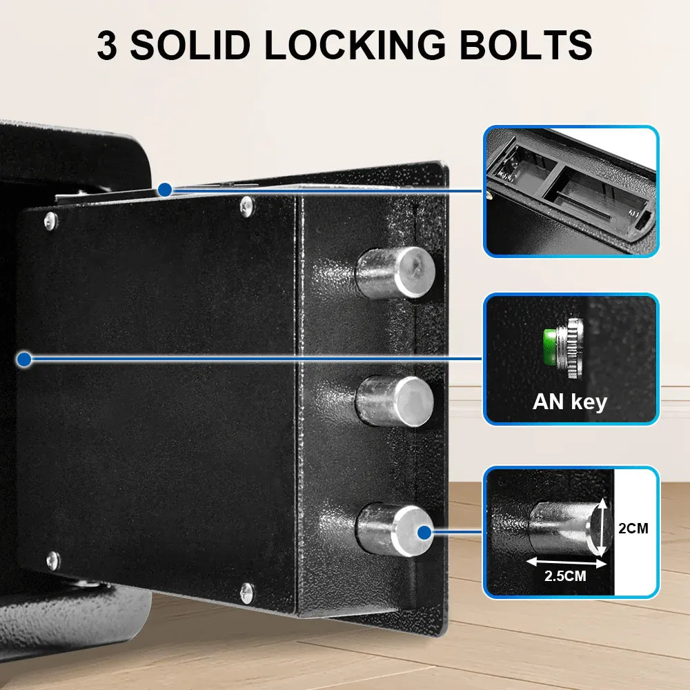 All Steel Safety Box Wall Mountable Fireproof Mini Safe Box Hotel Money Safe