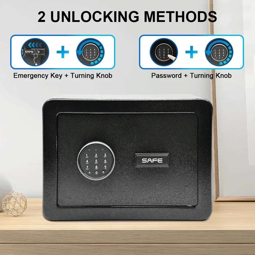 All Steel Safety Box Wall Mountable Fireproof Mini Safe Box Hotel Money Safe