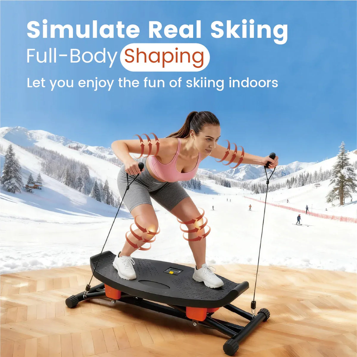 Simulate Ski Training Board Non Slip Training 2 Full Body Fitness Equipment
